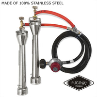 2 PROPANE BURNER KIT FOR GAS FORGE STAINLESS STEEL